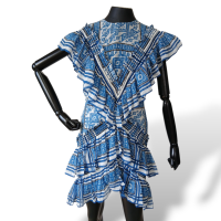 Vestido Philosophy di Lorenzo Azul Com Branco-38