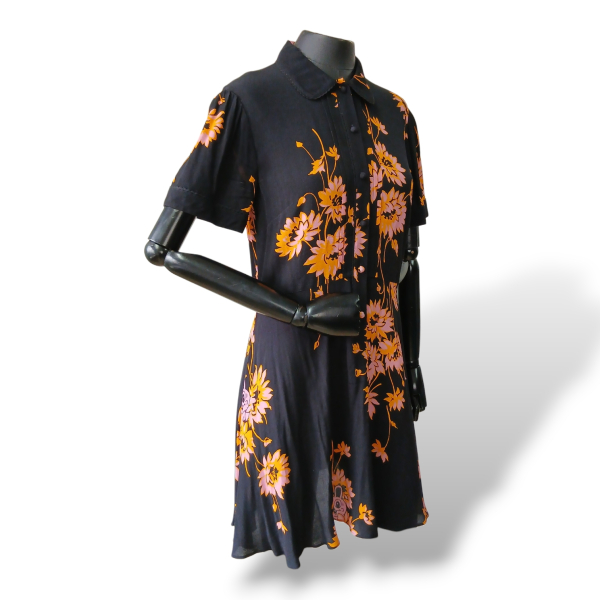 Vestido Alexander McQueen Preto Florido - 40
