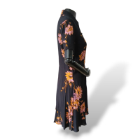 Vestido Alexander McQueen Preto Florido - 40 Vestido Alexander McQueen Preto Florido - 40