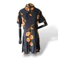 Vestido Alexander McQueen Preto Florido - 40 Vestido Alexander McQueen Preto Florido - 40