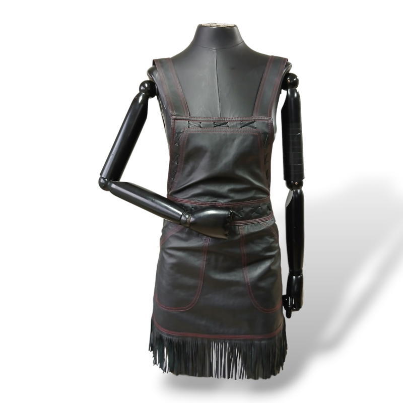 Vestido Andrea Bogosian Couro Preto - P 