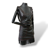 Vestido Andrea Bogosian Couro Preto - P Vestido Andrea Bogosian Couro Preto - P