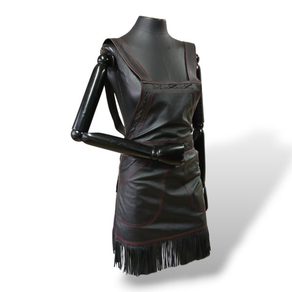 Vestido Andrea Bogosian Couro Preto - P 