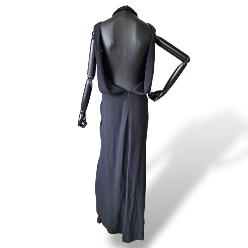 Vestido Balenciaga Longo Preto com Bordado - 38 Vestido Balenciaga Longo Preto com Bordado - 38