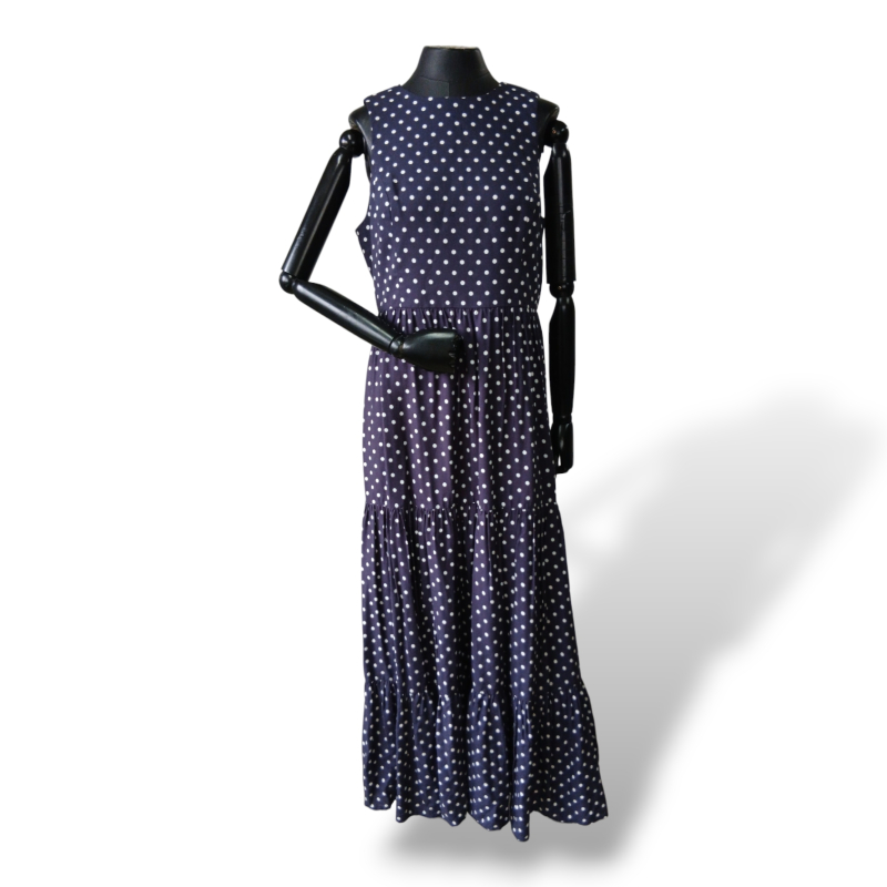 Vestido Carol Bassi Poá Azul Marinho - 40 