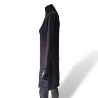 Vestido Carol Bassi em Lã Gola Alta Preto-40 Vestido Carol Bassi em Lã Gola Alta Preto-40