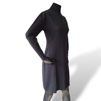 Vestido Carol Bassi em Lã Gola Alta Preto-40 Vestido Carol Bassi em Lã Gola Alta Preto-40