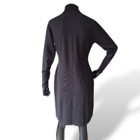Vestido Carol Bassi em Lã Gola Alta Preto-40 Vestido Carol Bassi em Lã Gola Alta Preto-40