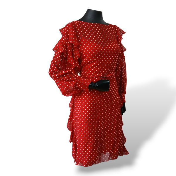 Vestido Carolina Herrera Poá Vermelho - XS