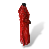 Vestido Carolina Herrera Poá Vermelho - XS