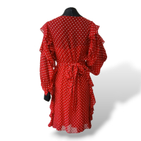 Vestido Carolina Herrera Poá Vermelho - XS