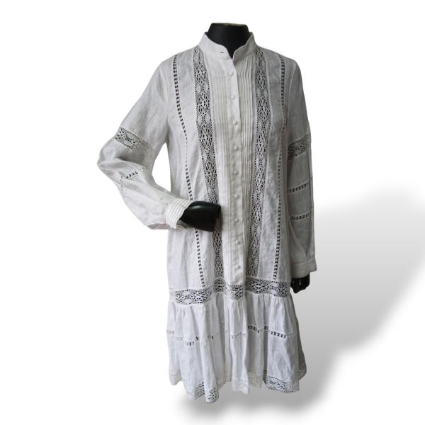 Vestido Carolina Herrera Bordado Branco - P 