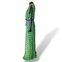 Vestido Carolina Herrera Poá Verde e Roxo-46