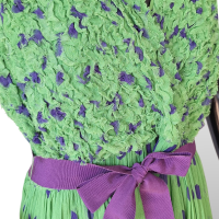 Vestido Carolina Herrera Poá Verde e Roxo-46