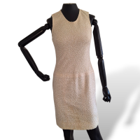 Vestido Chanel Tweed Creme - 36