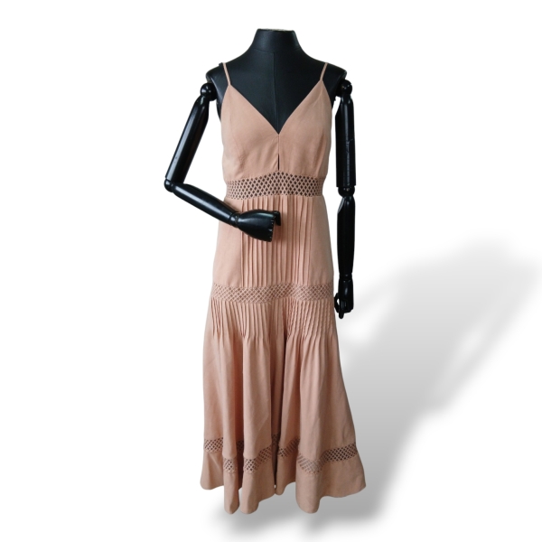 Vestido Cris Barros de Alcinha Rosé - 38
