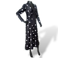 Vestido Cris Barros Preto com Detalhes Branco em Lantejoulas - 36