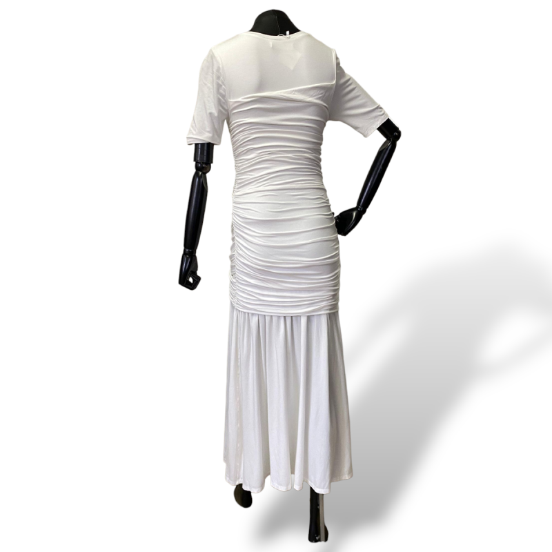Vestido Cris Barros Branco de Malha-M Vestido Cris Barros Branco de Malha-M