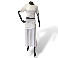 Vestido Cris Barros Branco de Malha-M Vestido Cris Barros Branco de Malha-M