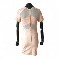 Vestido Cruise em Couro Bege-34