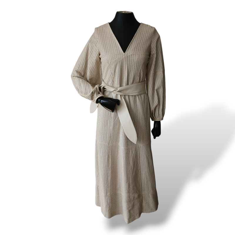 Vestido Cruise Couro Off White - 36 