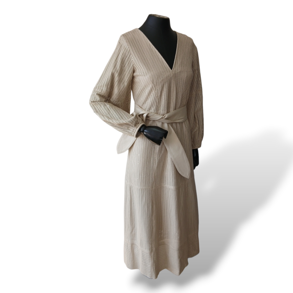 Vestido Cruise Couro Off White - 36 