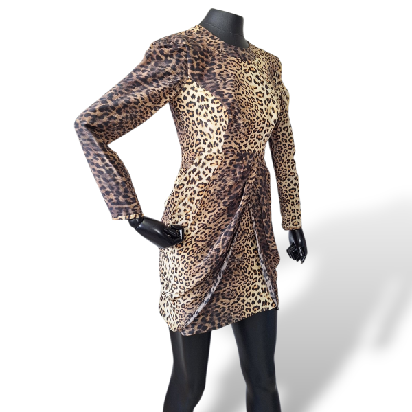 Vestido Cruise Onça Manga Longa - 36