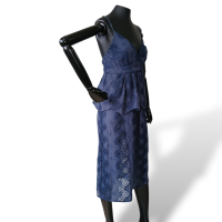 Vestido Cruise Azul Marinho Alcinhas-36