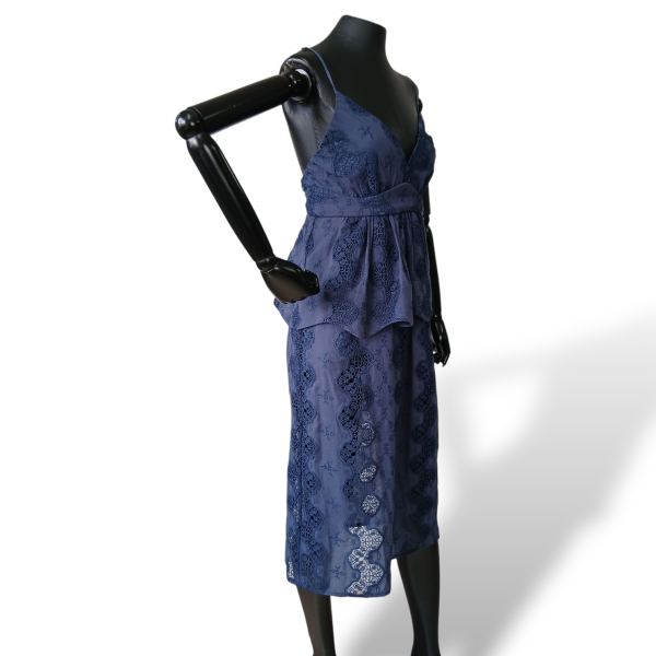 Vestido Cruise Azul Marinho Alcinhas-36