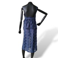 Vestido Cruise Azul Marinho Alcinhas-36