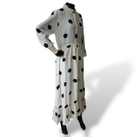 Vestido Cruise de Poá Branco e Preto-38