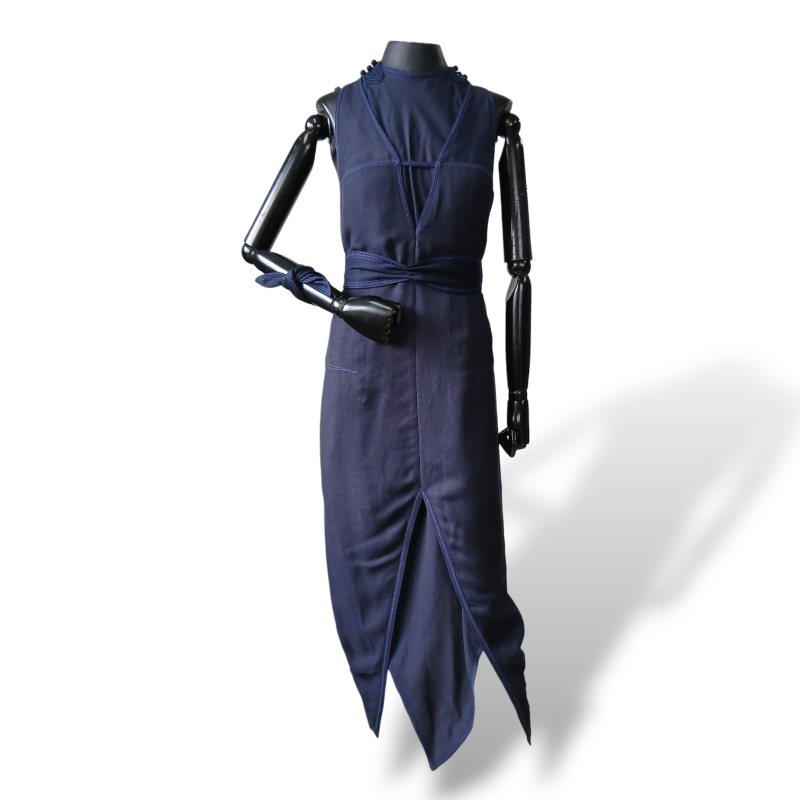 Vestido De Goeye Marinho - 36