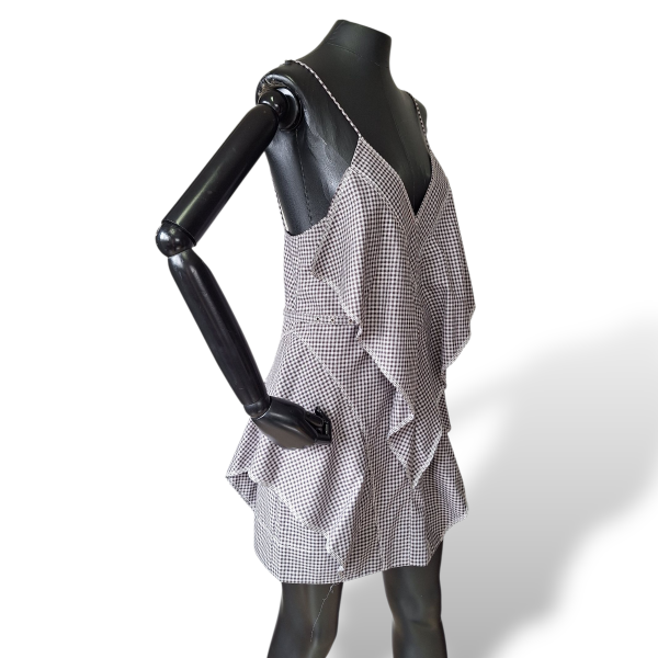 Vestido De Goeye Xadrez com Cinto-38