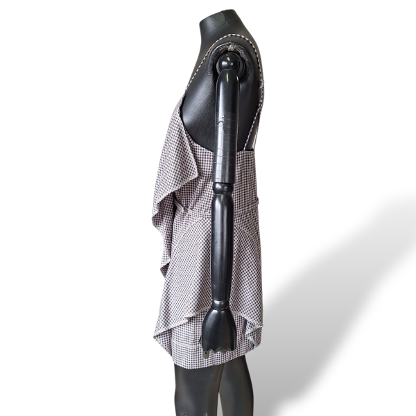 Vestido De Goeye Xadrez com Cinto-38