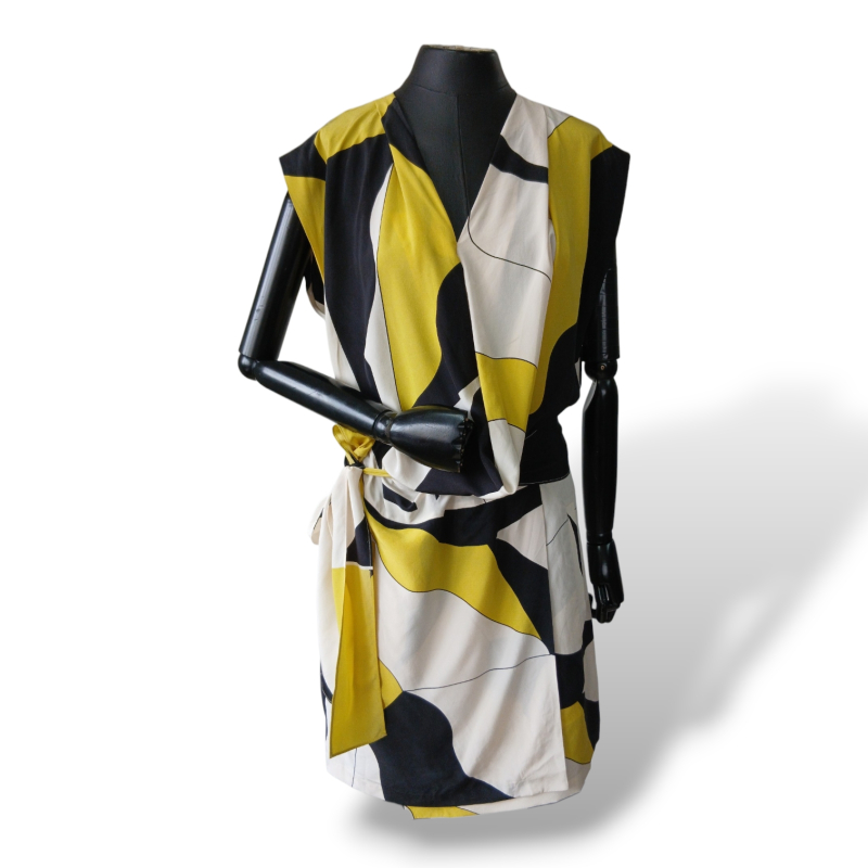 Vestido Diane Von Furstenberg em Seda Estampa Geométrica - 40