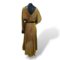 Vestido Diane Von Furstenberg Veludo Listrado - M Vestido Diane Von Furstenberg Veludo Listrado - M