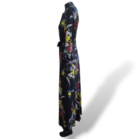 Vestido Diane Von Furstenberg Seda Florido Preto-40
