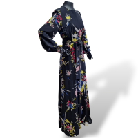 Vestido Diane Von Furstenberg Seda Florido Preto-40