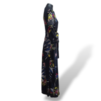 Vestido Diane Von Furstenberg Seda Florido Preto-40