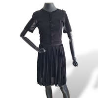 Vestido Christian Dior Plissado Preto - 38