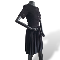 Vestido Christian Dior Plissado Preto - 38