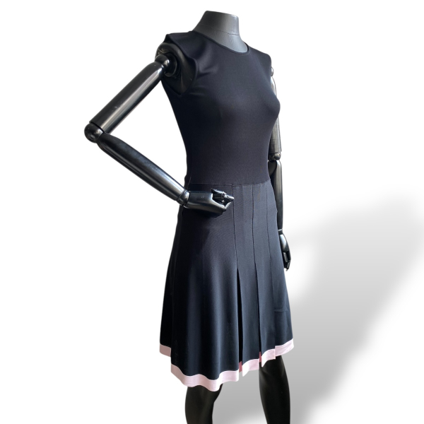 Vestido Christian Dior Preto com Rosa - 38