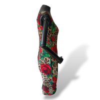 Vestido Dolce & Gabbana Rose Flower Leopard - 40 