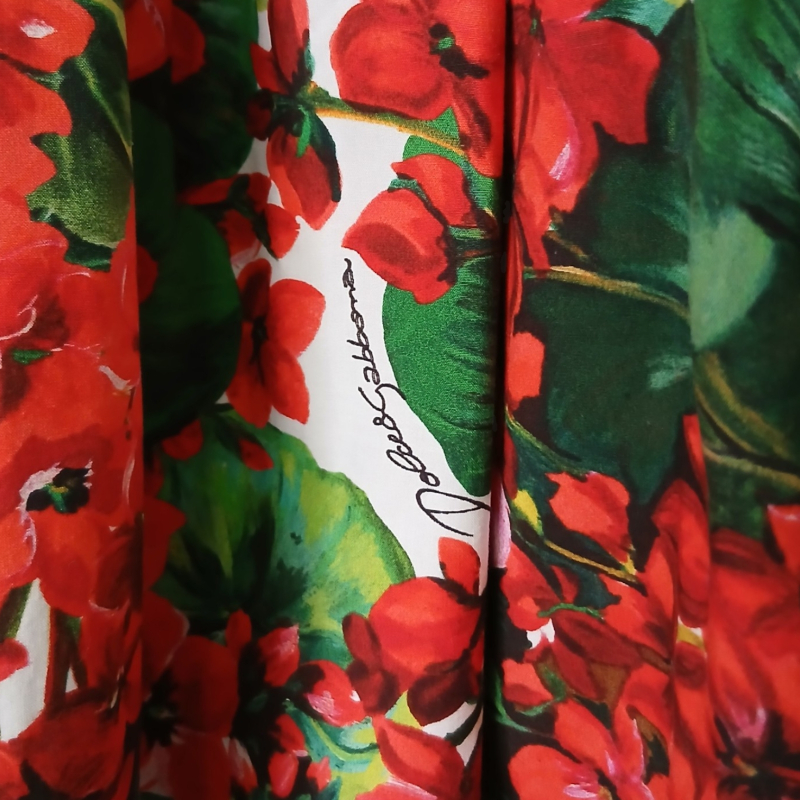 Vestido Dolce Gabbana Infantil Tecido Estampado - 7/8 Anos 