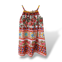 Vestido Dolce Gabbana Infantil Tecido Estampado - 5 Anos Vestido Dolce Gabbana Infantil Tecido Estampado - 5 Anos