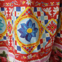 Vestido Dolce Gabbana Infantil Tecido Estampado - 5 Anos Vestido Dolce Gabbana Infantil Tecido Estampado - 5 Anos