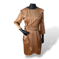 Vestido Emporio Armani Seda Bronze - 38