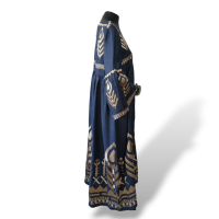 Vestido Greek Archaic Kori Bordado Azul - M Vestido Greek Archaic Kori Bordado Azul - M