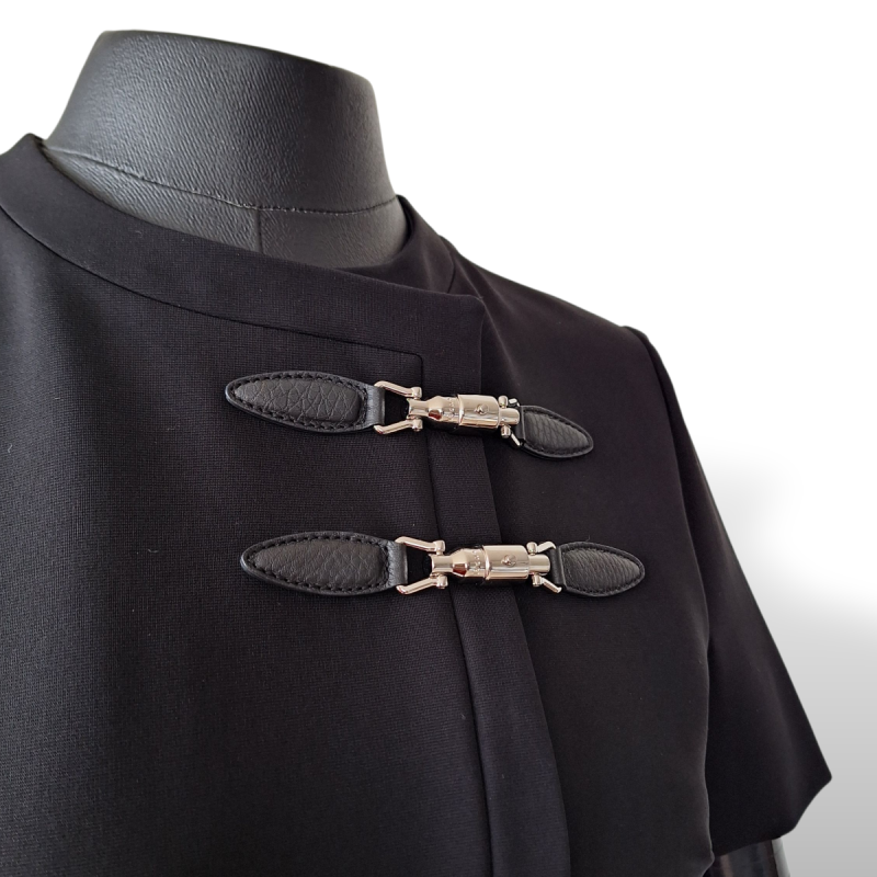 Vestido Gucci com Detalhe na Frente Preto-P Vestido Gucci com Detalhe na Frente Preto-P