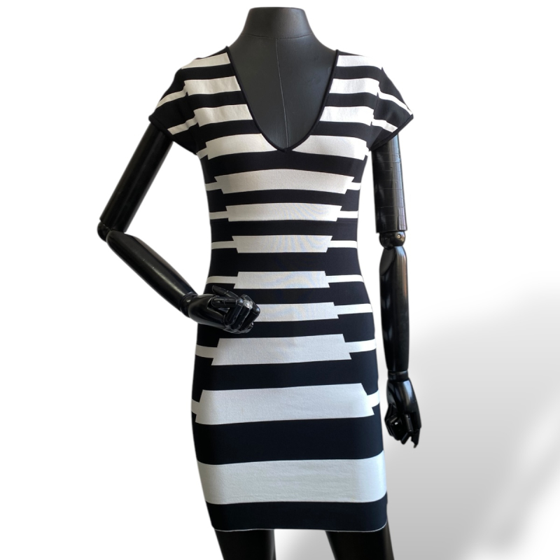 Vestido Hervé Léger Branco e Preto - PP
